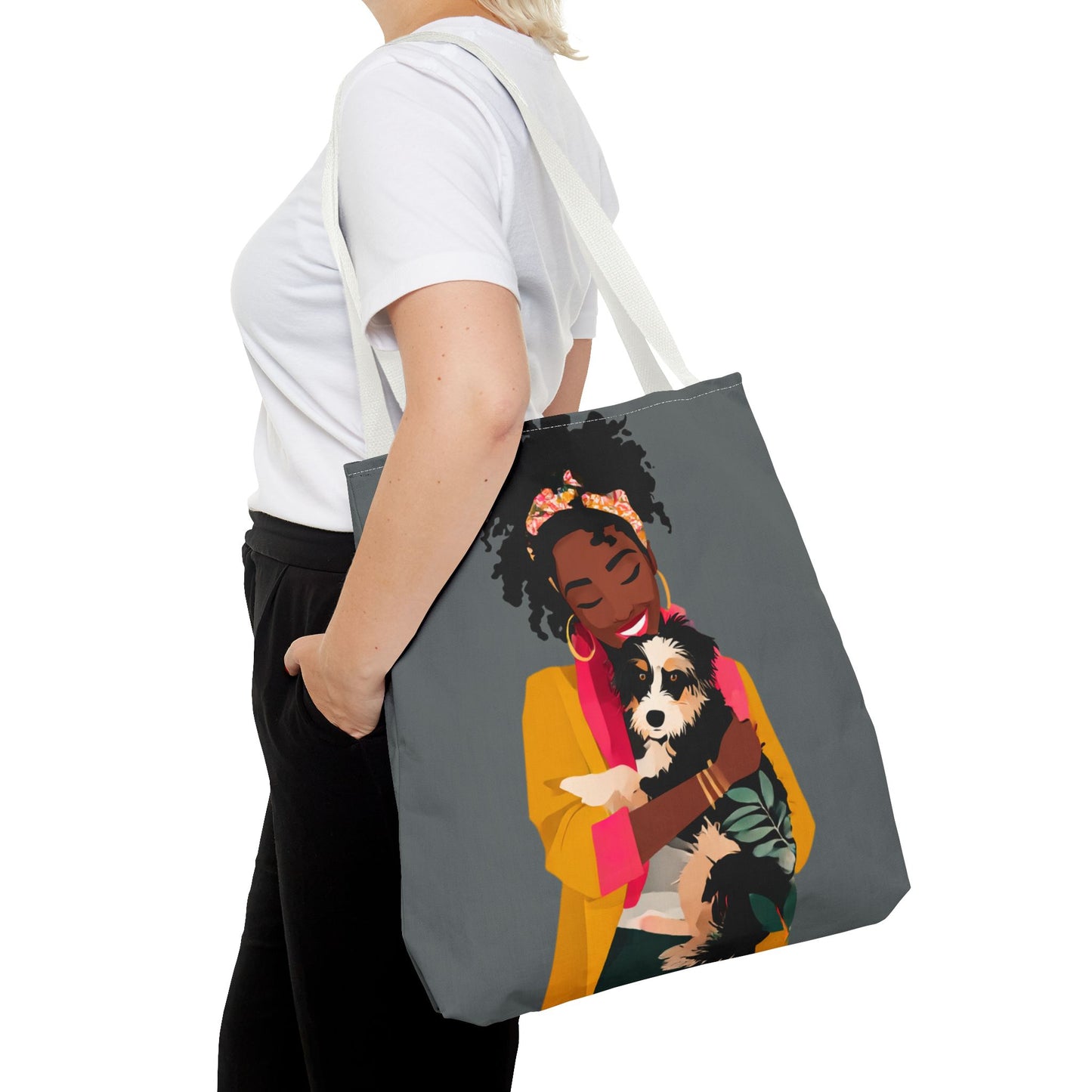 Chic Pet Lover Tote Bag, Perfect for Dog Owners, Gifts for Animal Lovers, Stylish Shopping Bag, Eco-Friendly Tote