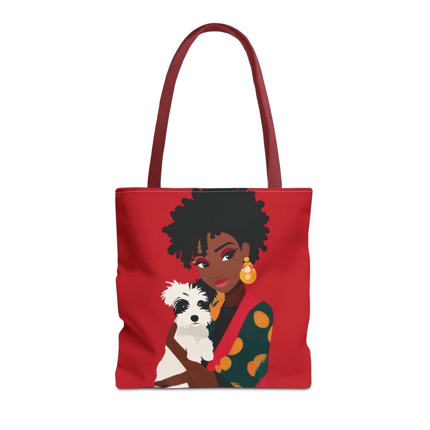 Chic Dog Lover Tote Bag - Stylish Pet Carrier, Everyday Tote, Gift for Dog Mom, Animal Lover's Bag, Fashionable Shopping Bag, Red Tote