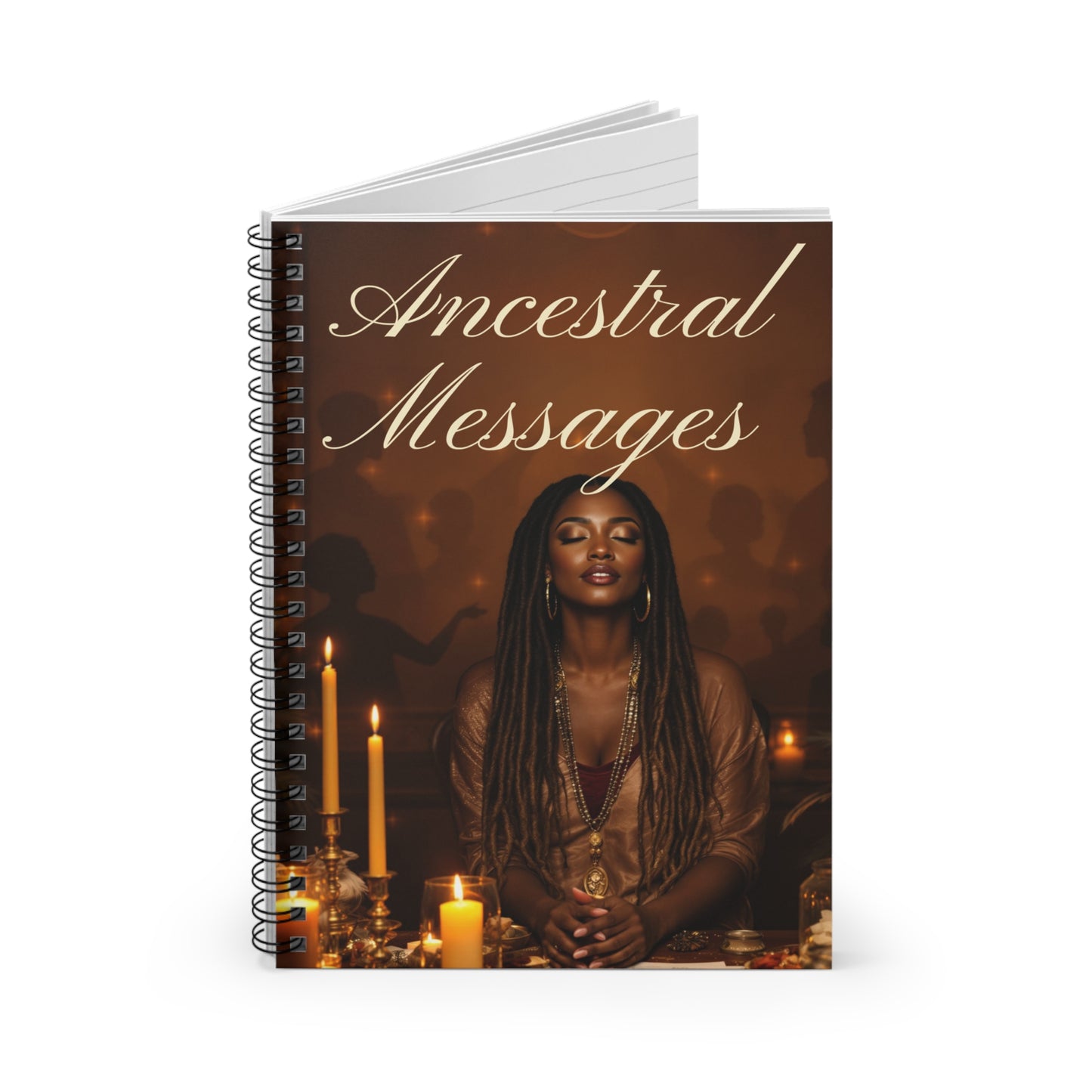 Ancestral Messages Spiral Notebook - Writing Journal, Gratitude Journal, Spiritual Gift, Inspirational Notepad, Creative Thinking