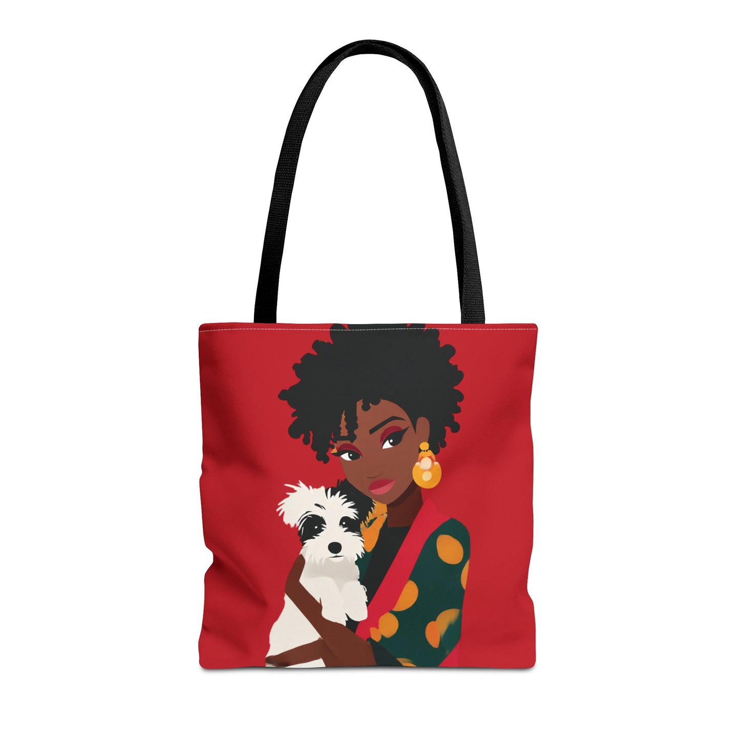 Chic Dog Lover Tote Bag - Stylish Pet Carrier, Everyday Tote, Gift for Dog Mom, Animal Lover's Bag, Fashionable Shopping Bag, Red Tote