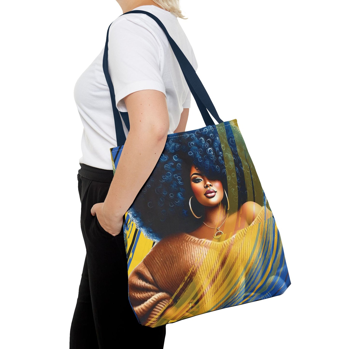 Empowerment Tote Bag - Afro Art Design