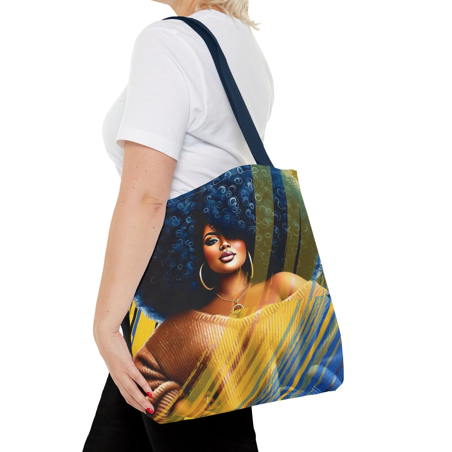 Empowerment Tote Bag - Afro Art Design