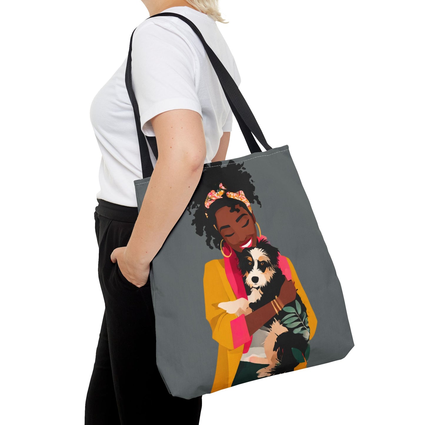 Chic Pet Lover Tote Bag, Perfect for Dog Owners, Gifts for Animal Lovers, Stylish Shopping Bag, Eco-Friendly Tote