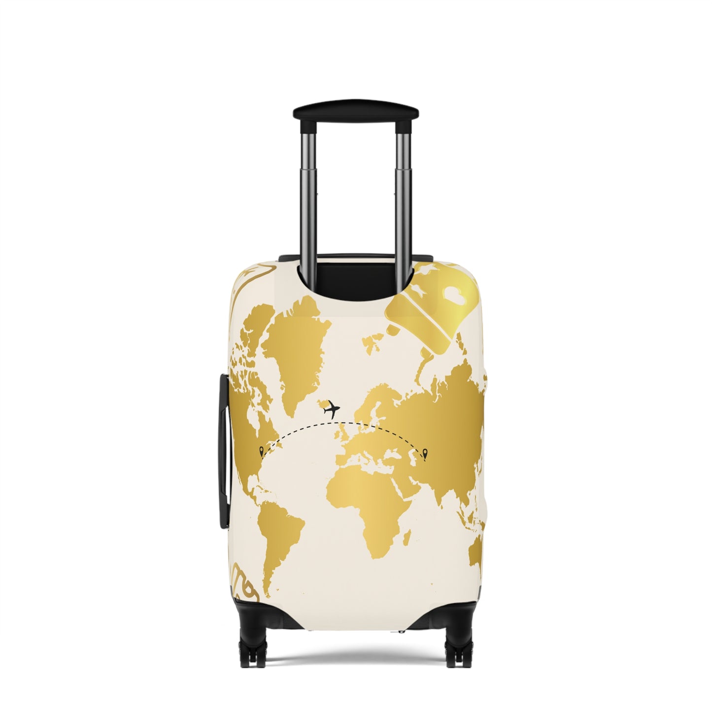 Luxe Traveler Gold Map Luggage Cover