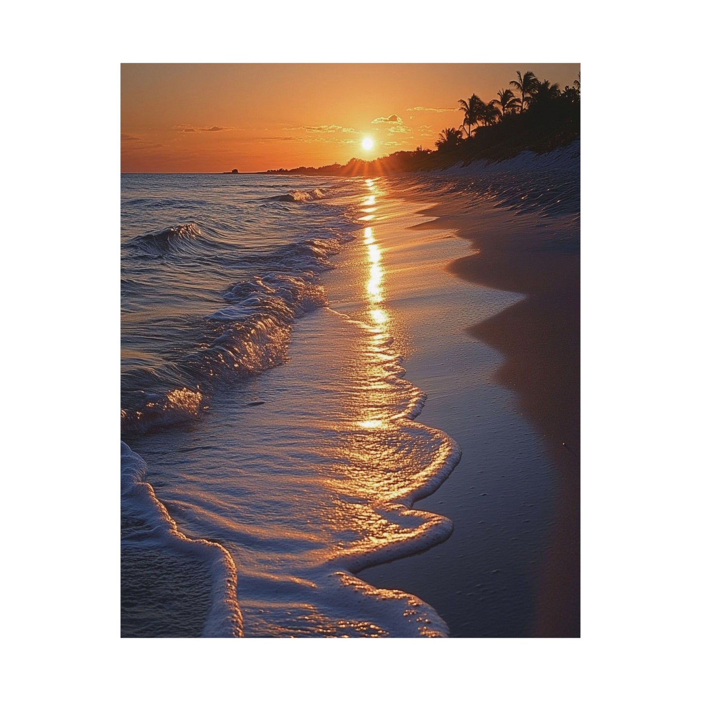 Beach Sunset Matte Poster