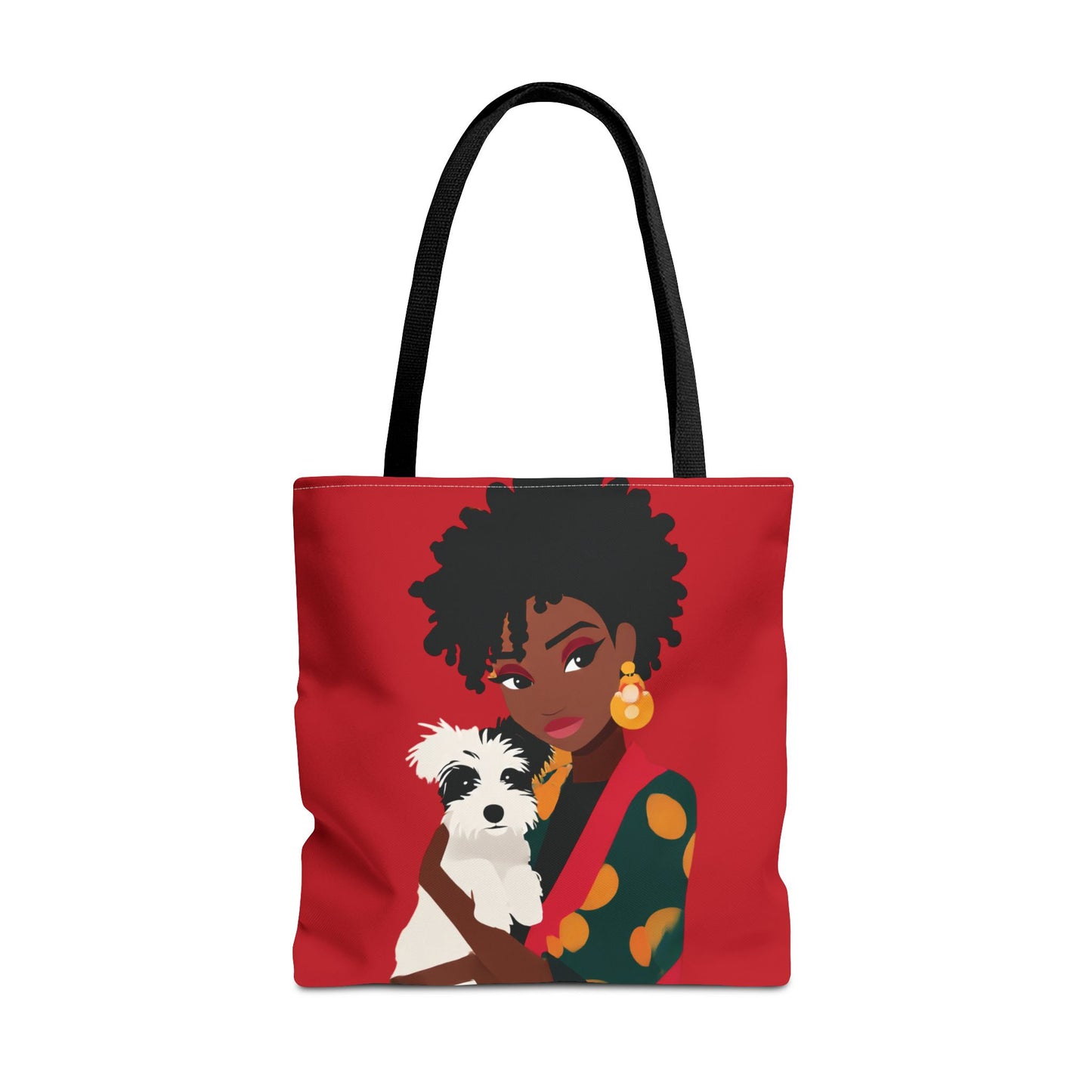 Chic Dog Lover Tote Bag - Stylish Pet Carrier, Everyday Tote, Gift for Dog Mom, Animal Lover's Bag, Fashionable Shopping Bag, Red Tote