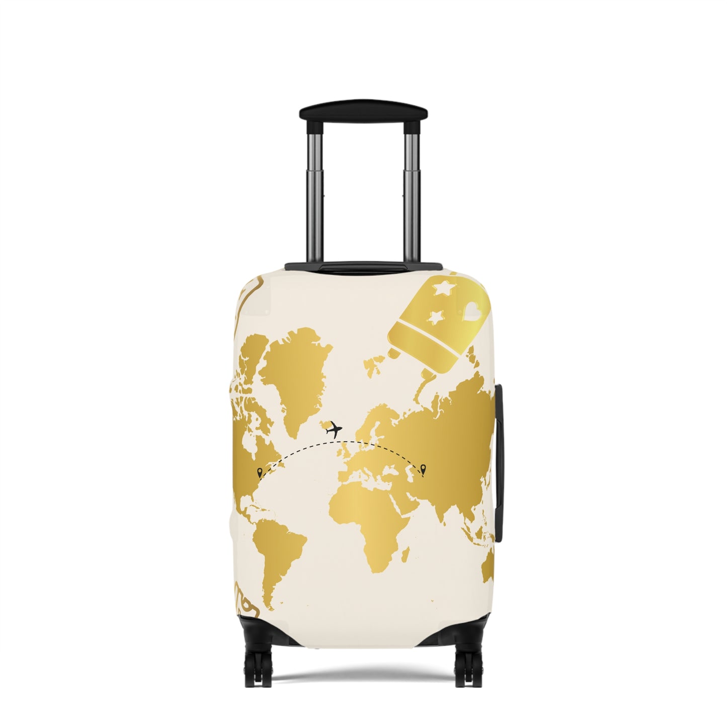 Luxe Traveler Gold Map Luggage Cover