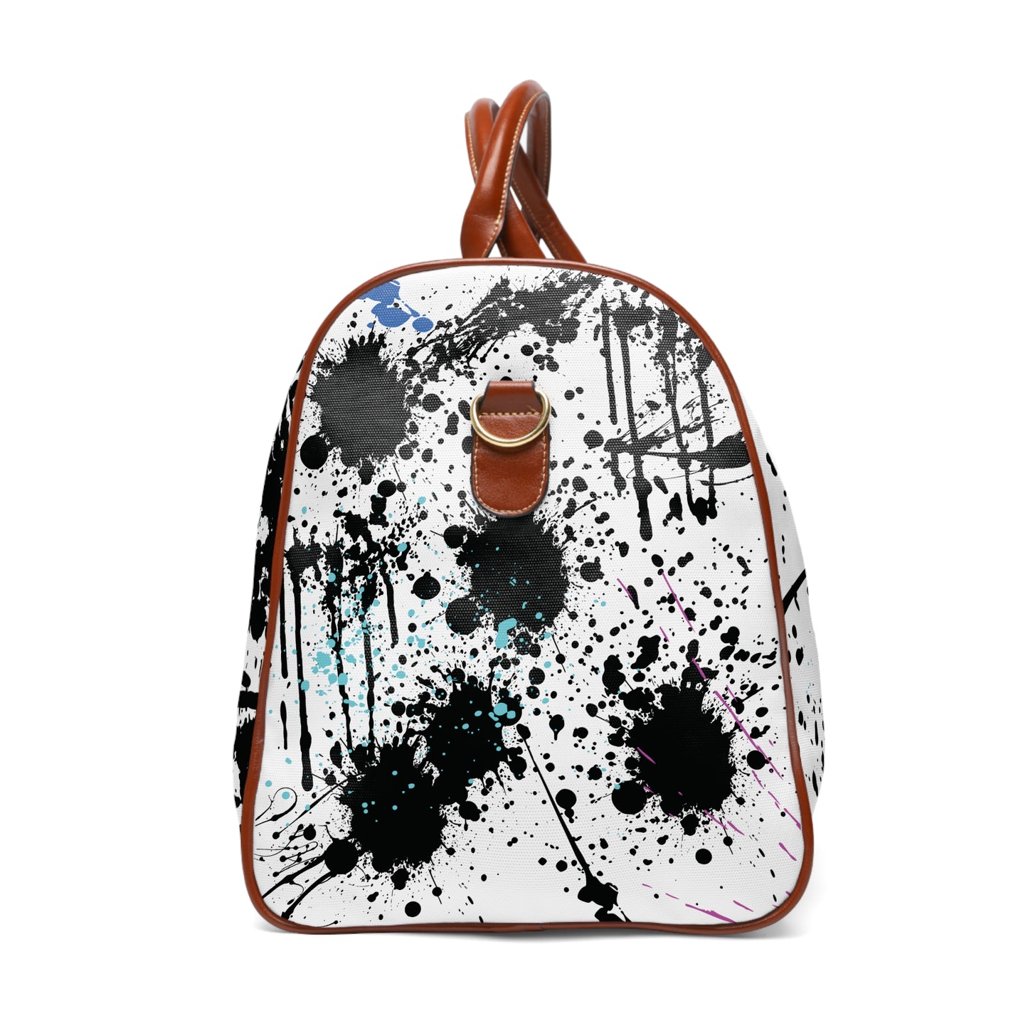 Travel Bag - Black Paint Splatter Design
