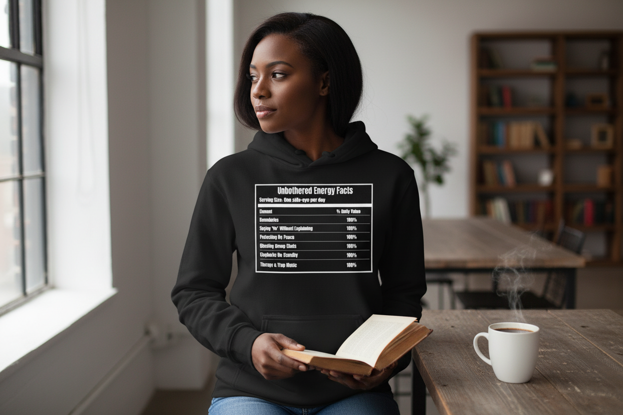 Hooded Sweatshirt Unbothered Energy Facts