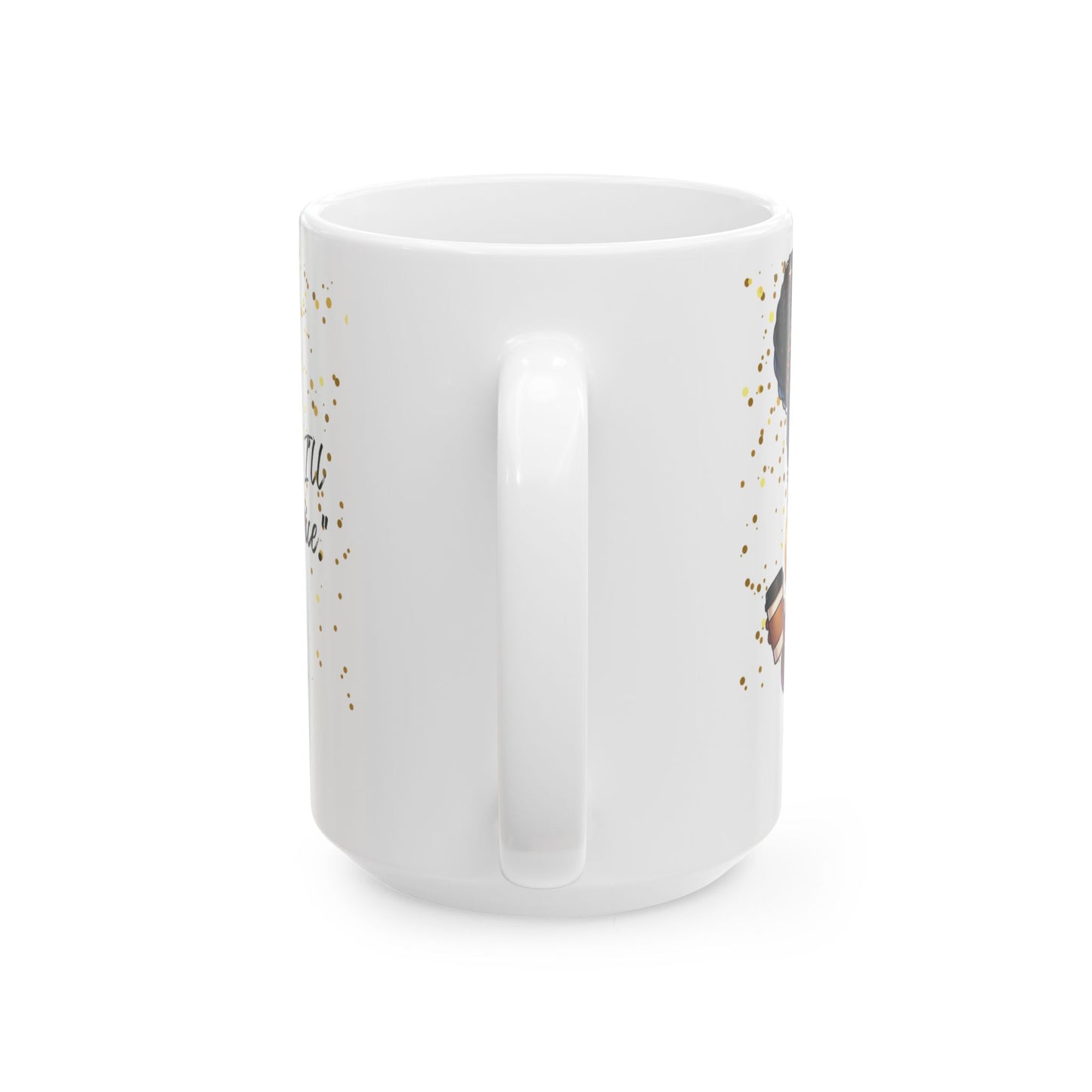 Mug - Cute Chibi Gold Glitter Design