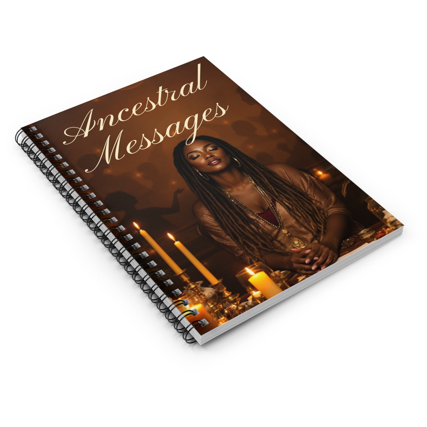 Ancestral Messages Spiral Notebook - Writing Journal, Gratitude Journal, Spiritual Gift, Inspirational Notepad, Creative Thinking
