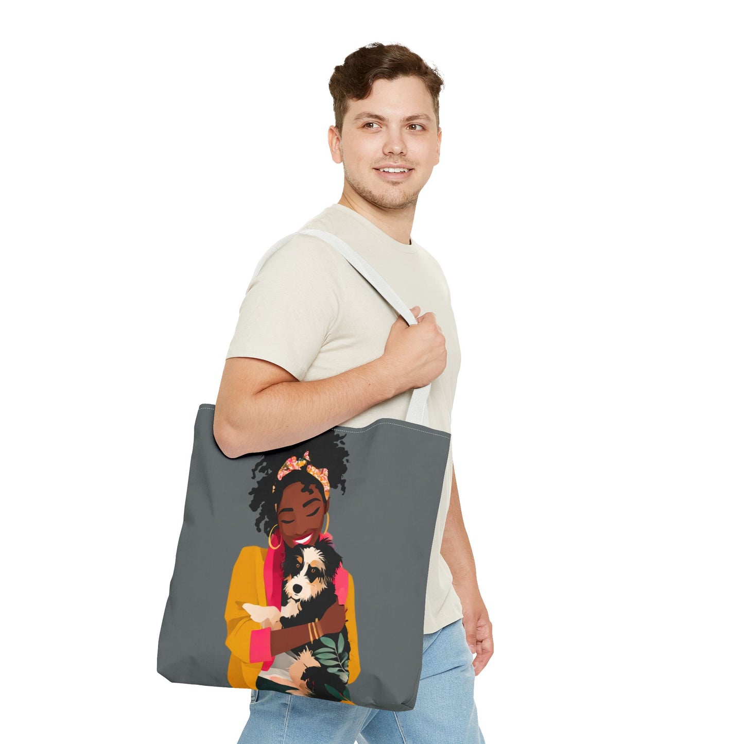 Chic Pet Lover Tote Bag, Perfect for Dog Owners, Gifts for Animal Lovers, Stylish Shopping Bag, Eco-Friendly Tote