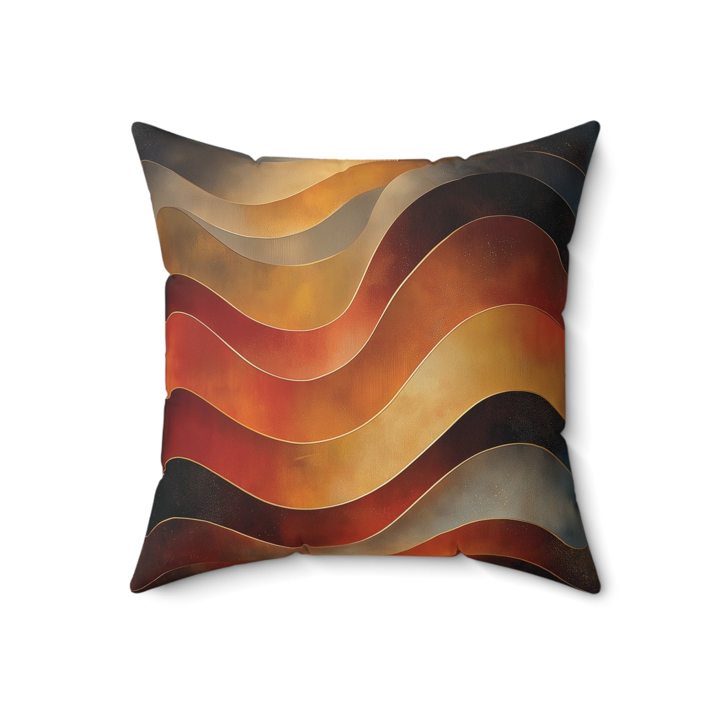 Retro Wavy Pattern Decorative Pillow - Cozy Accent for Home Decor