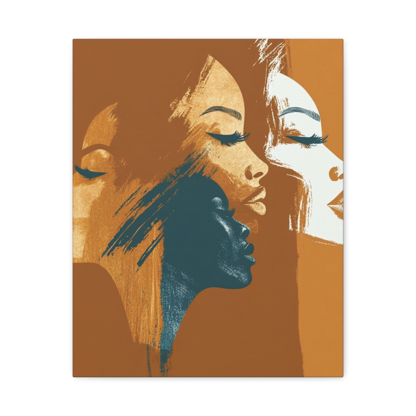 Abstract Faces Wall Art - Matte Canvas Print for Home Decor