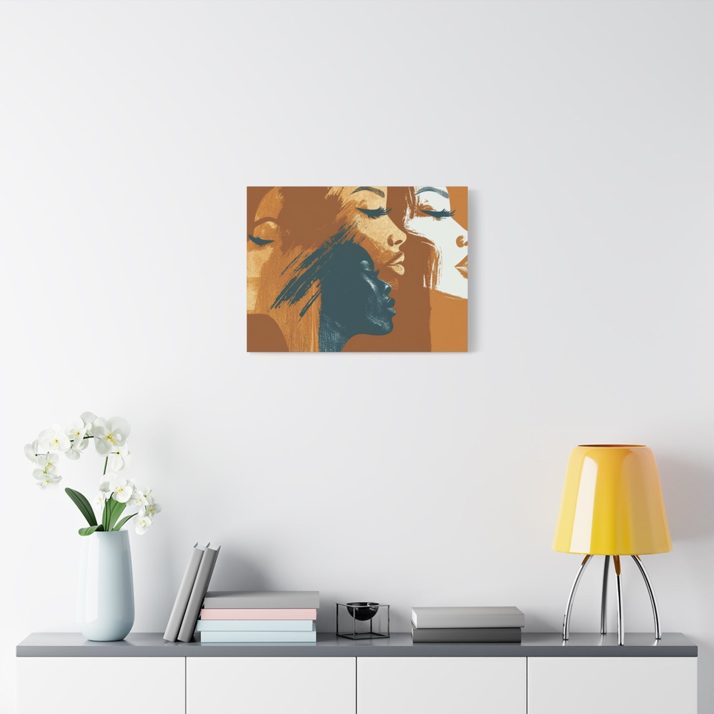 Abstract Faces Wall Art - Matte Canvas Print for Home Decor