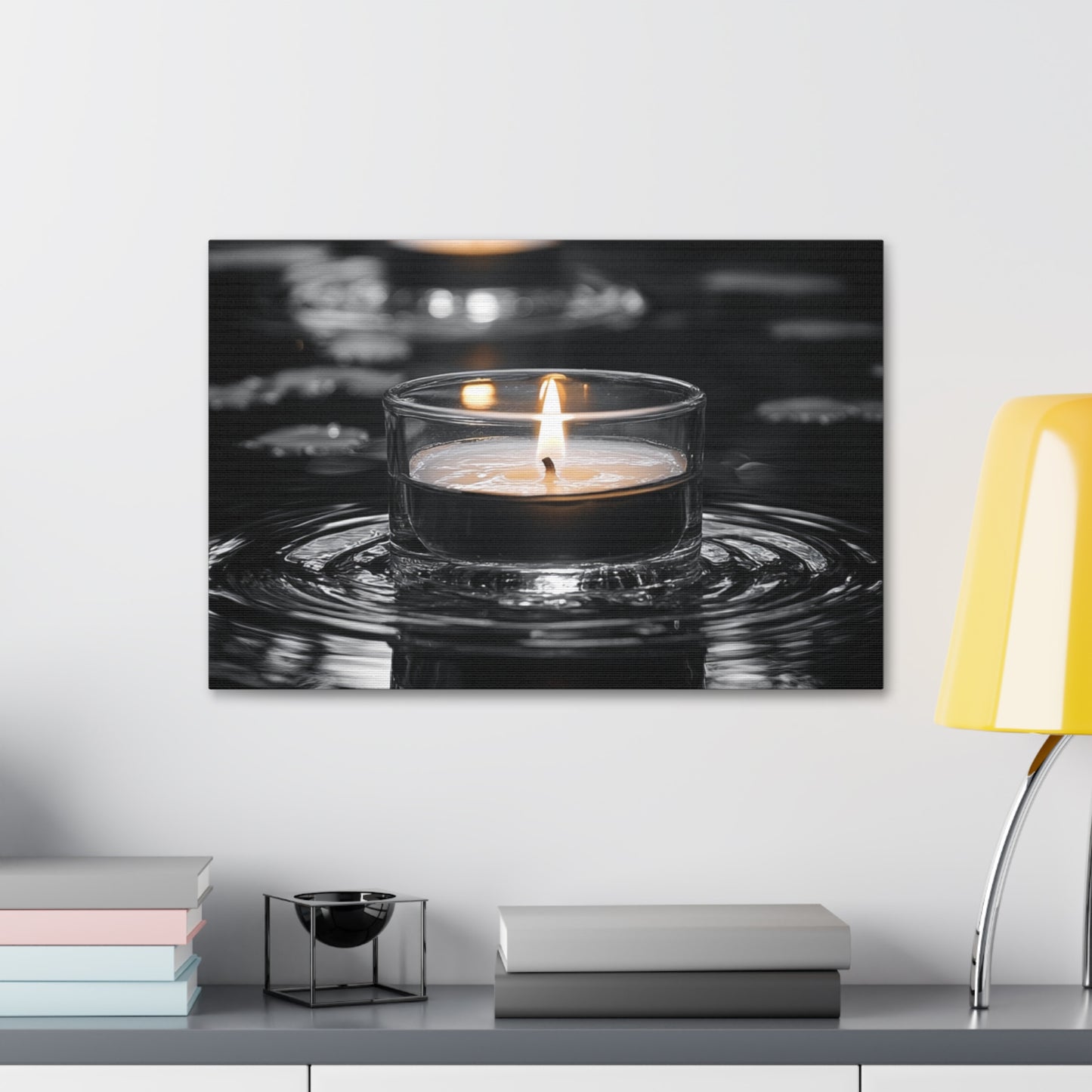 Canvas Print Zen Garden Candles