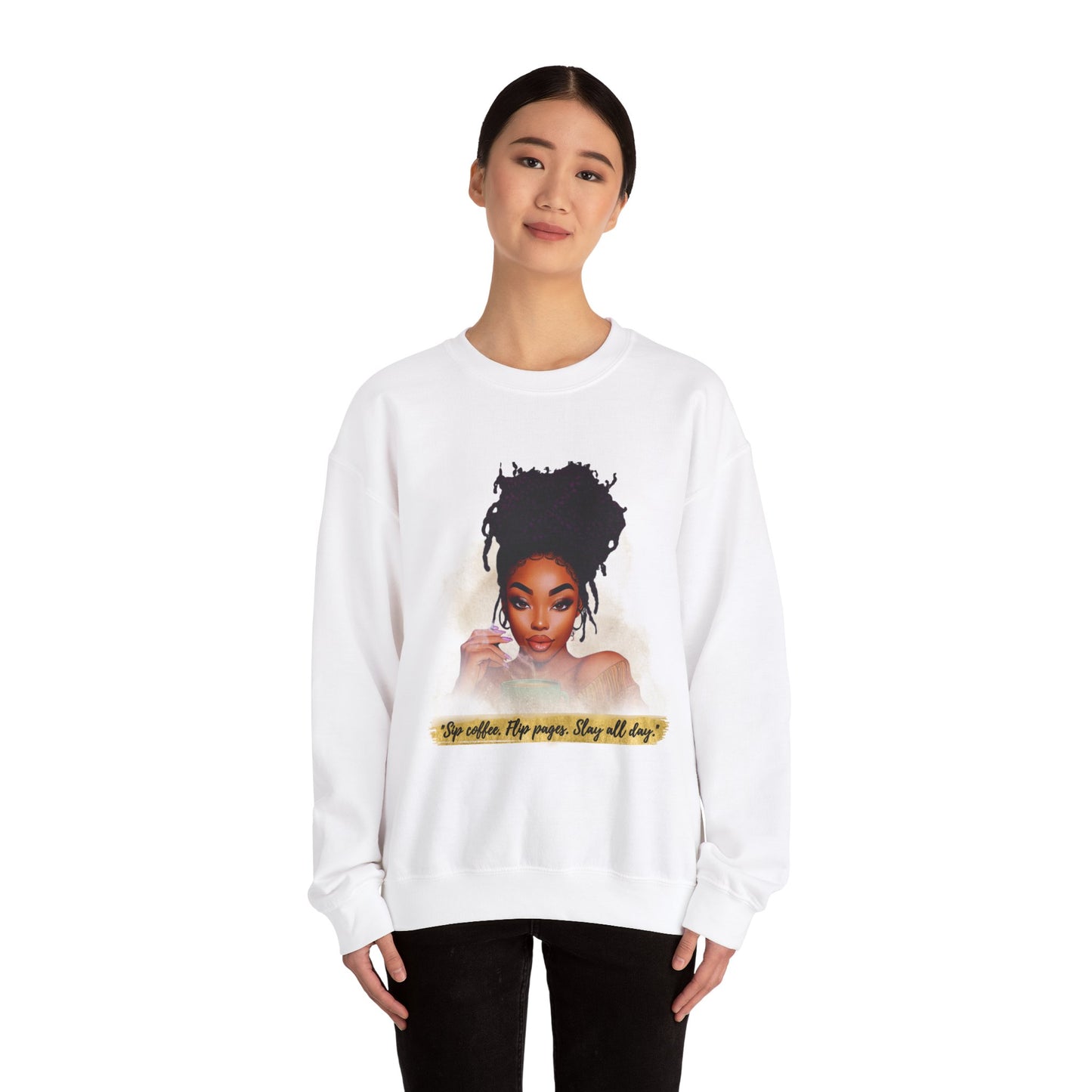 Black Woman Reading Unisex Sweatshirt