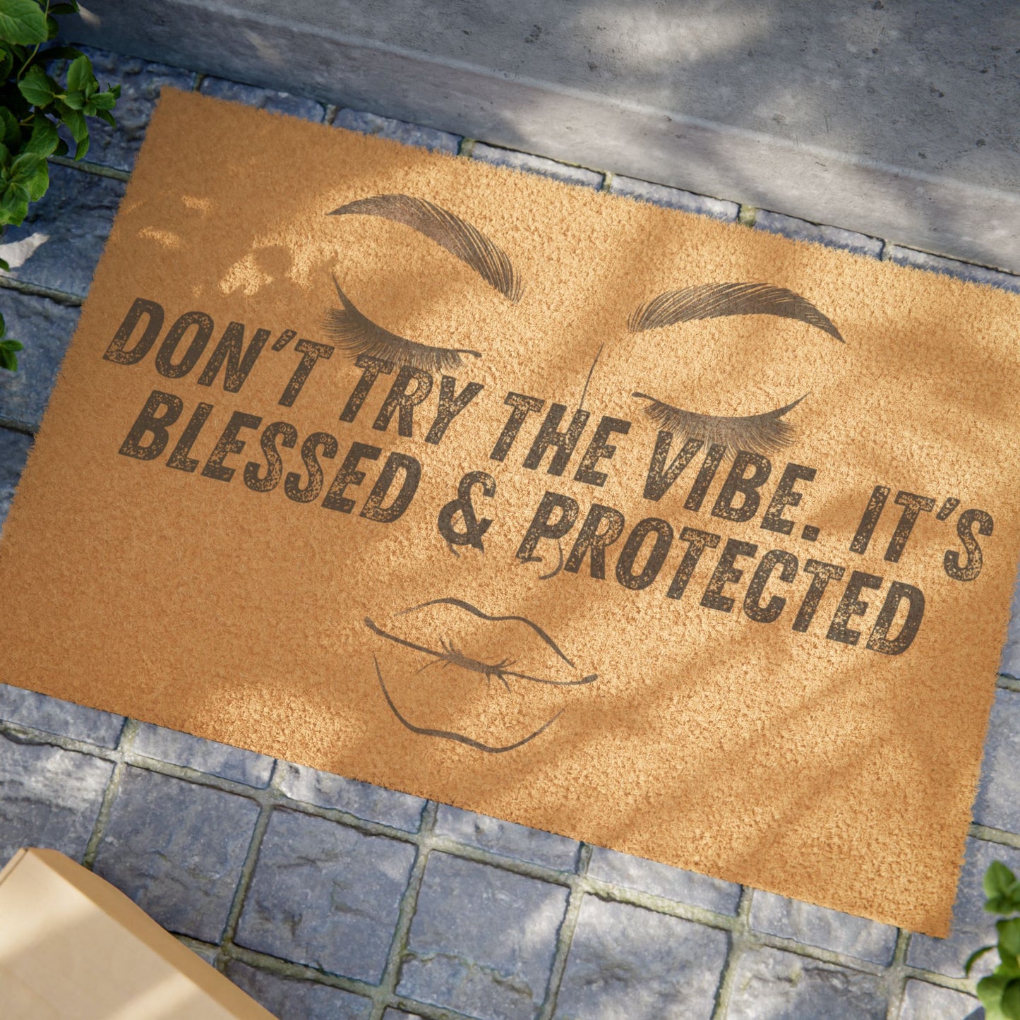Blessed & Protected Doormat, Inspirational Entry Mat, Home Decor, Housewarming Gift, Welcome Mat, Spiritual Living Room Decor