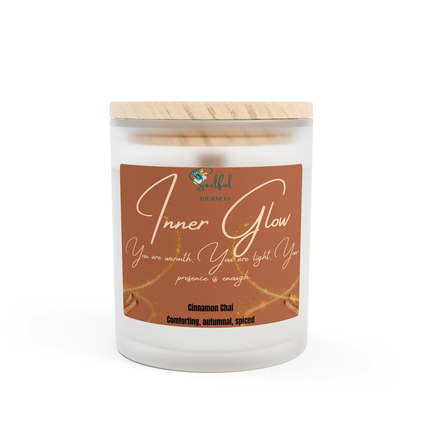 Candle, Cinnamon Chai (Cozy & Warm) - Inner Glow 11oz Frosted Glass