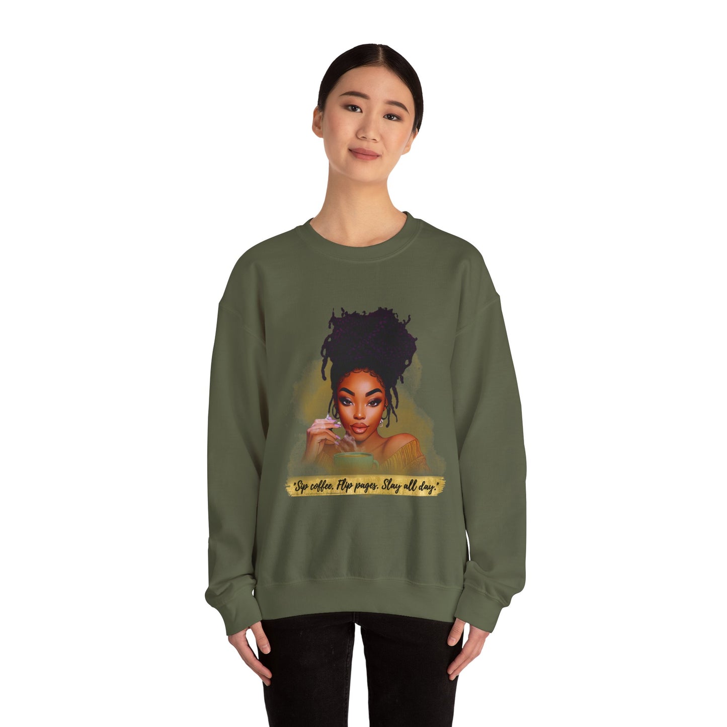 Black Woman Reading Unisex Sweatshirt