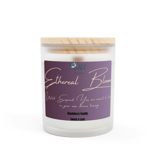 Scented Candle, Blackberry Vanilla - Ethereal Bloom Affirmation Included