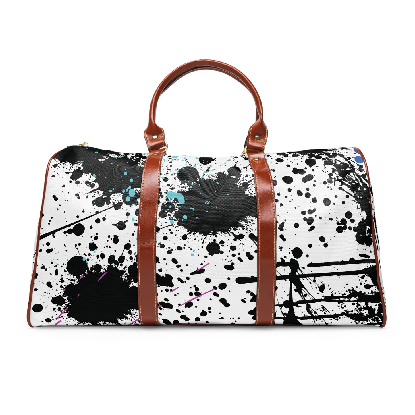 Travel Bag - Black Paint Splatter Design