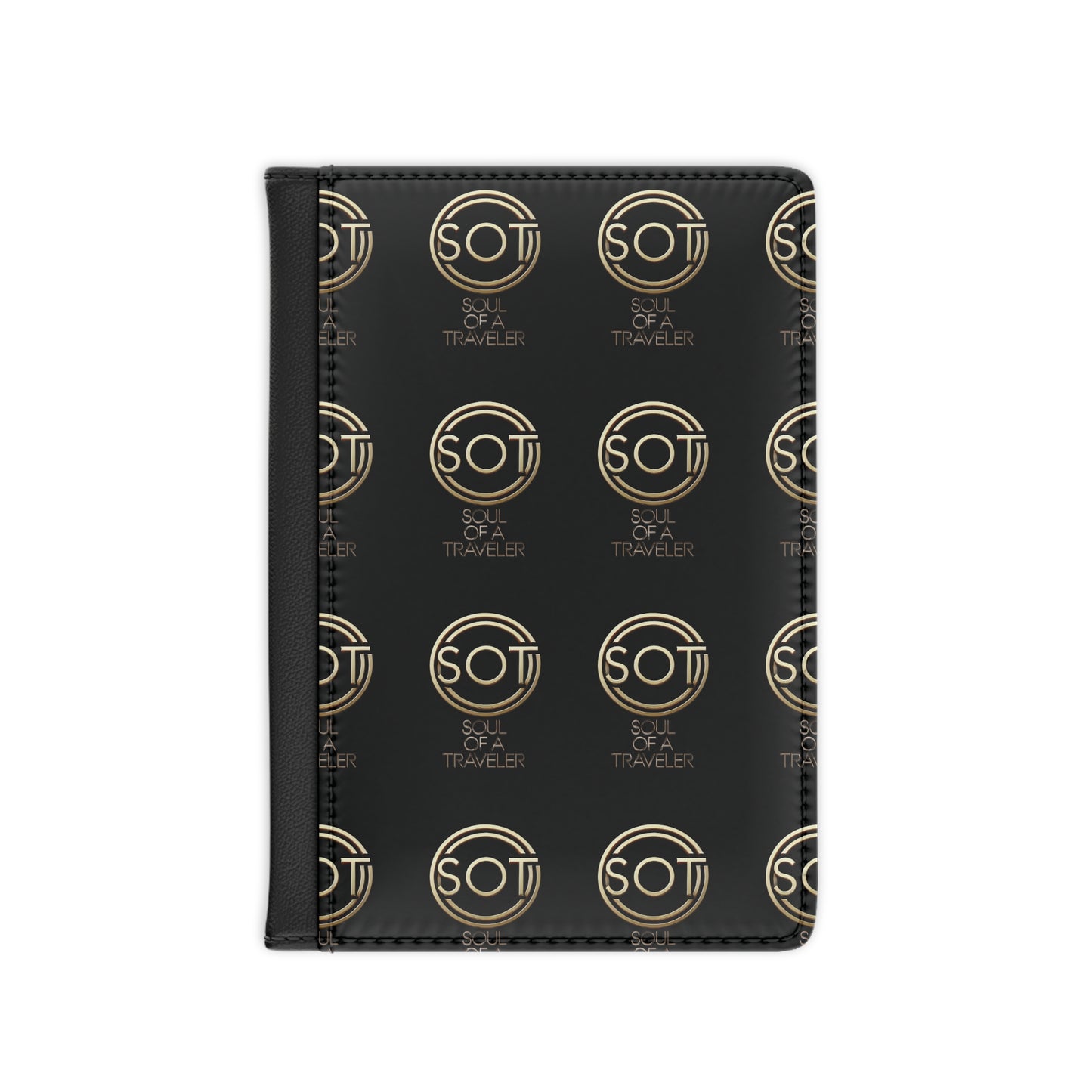 Passport Cover - Soul of a Traveler Chic Travel Accessory for Adventure Seekers in Black