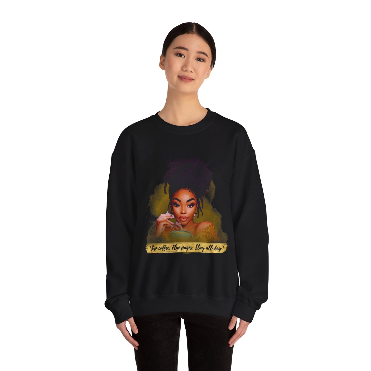 Black Woman Reading Unisex Sweatshirt