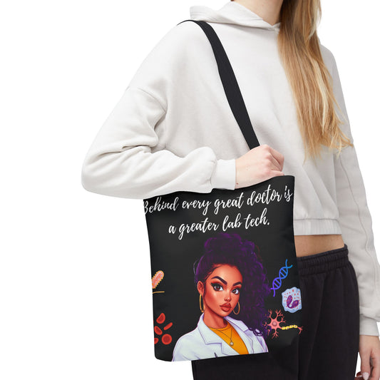 Copy of Scientist Tote Bag - Black Woman Medical Laboratory Design