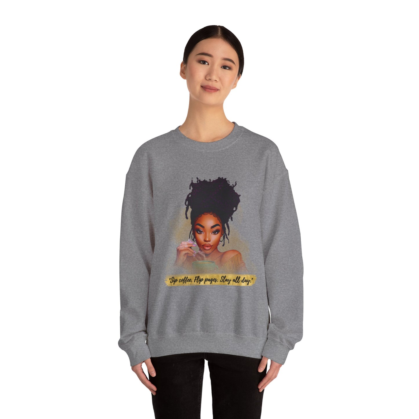 Black Woman Reading Unisex Sweatshirt