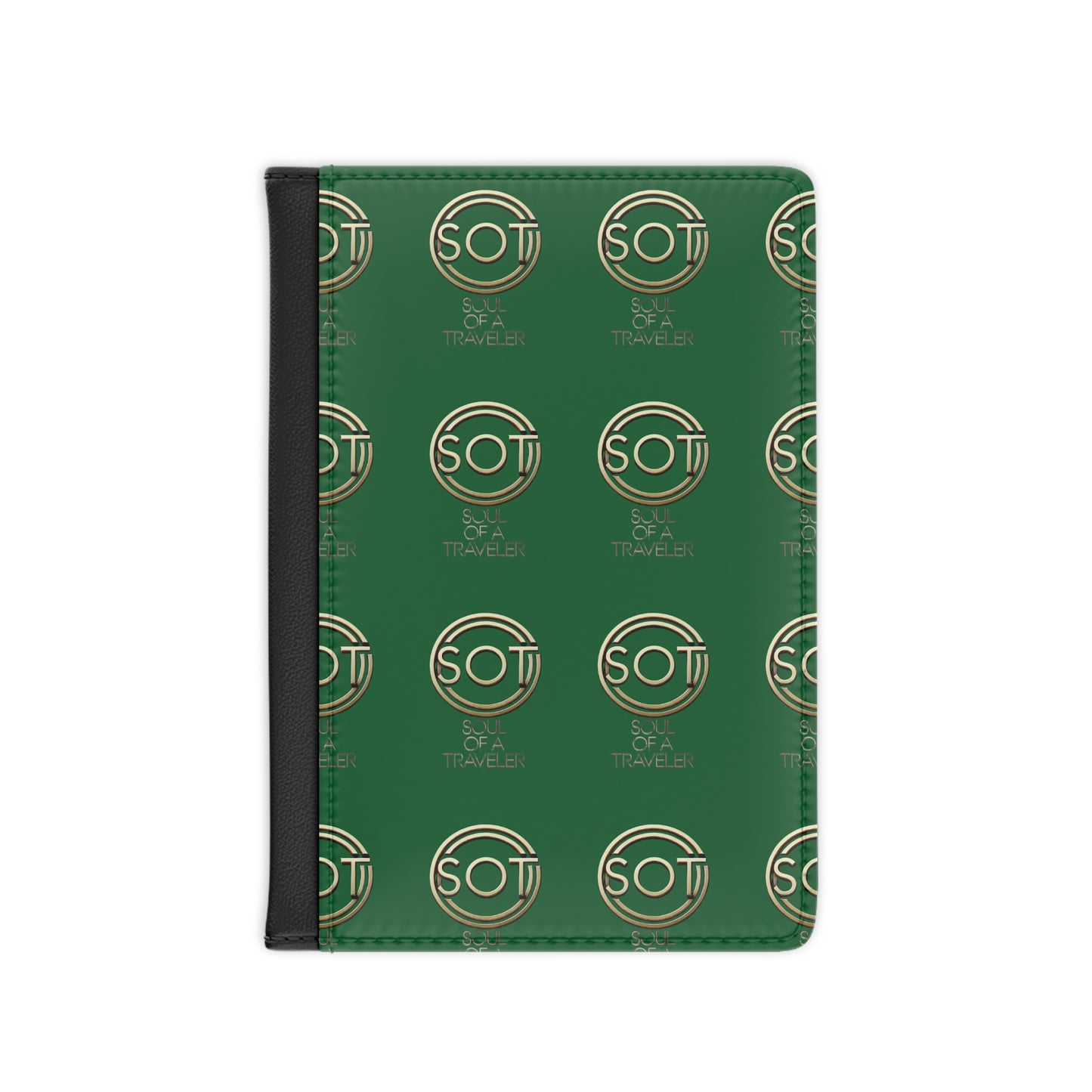 Passport Cover - Soul of a Traveler Chic Travel Accessory for Adventure Seekers in Emerald Green