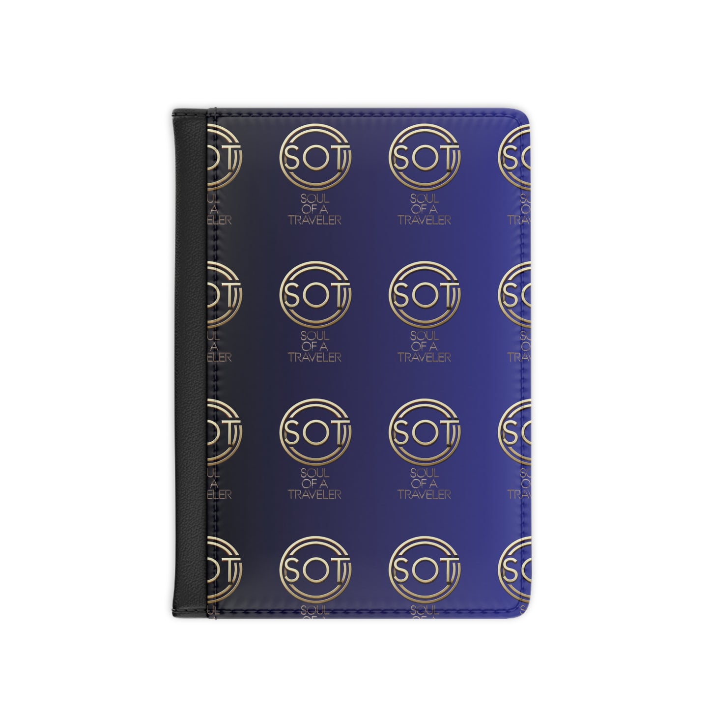 Blue Passport Cover - Soul of a Traveler Chic Travel Accessory for Adventure Seekers