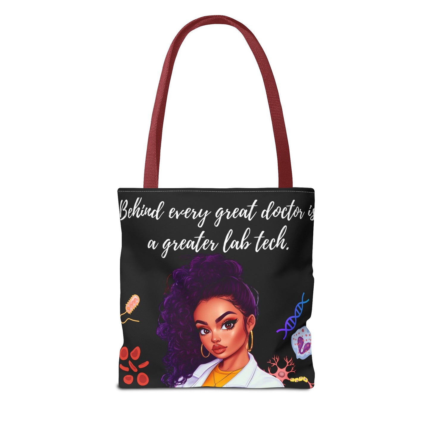 Copy of Scientist Tote Bag - Black Woman Medical Laboratory Design