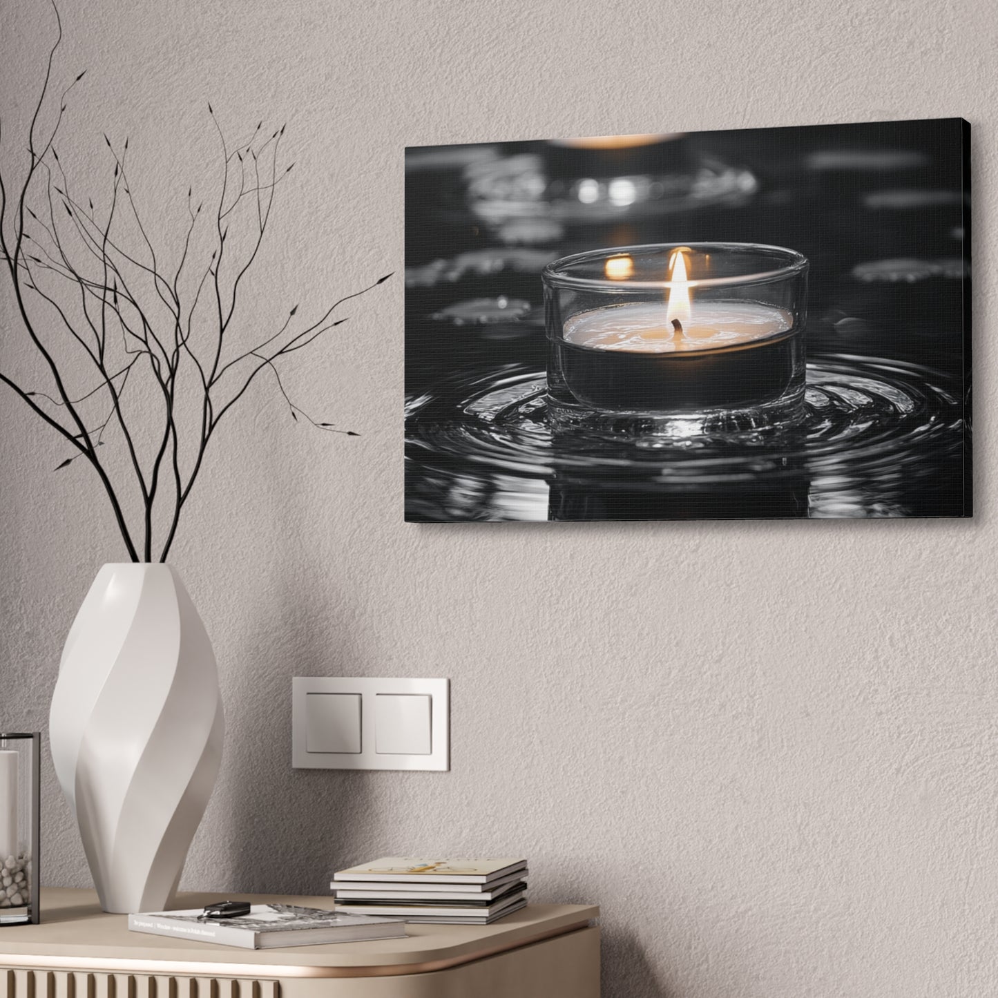 Canvas Print Zen Garden Candles