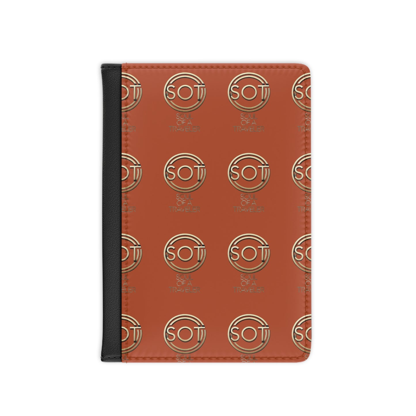 Passport Cover - Soul of a Traveler Chic Travel Accessory for Adventure Seekers in Sunset Orange