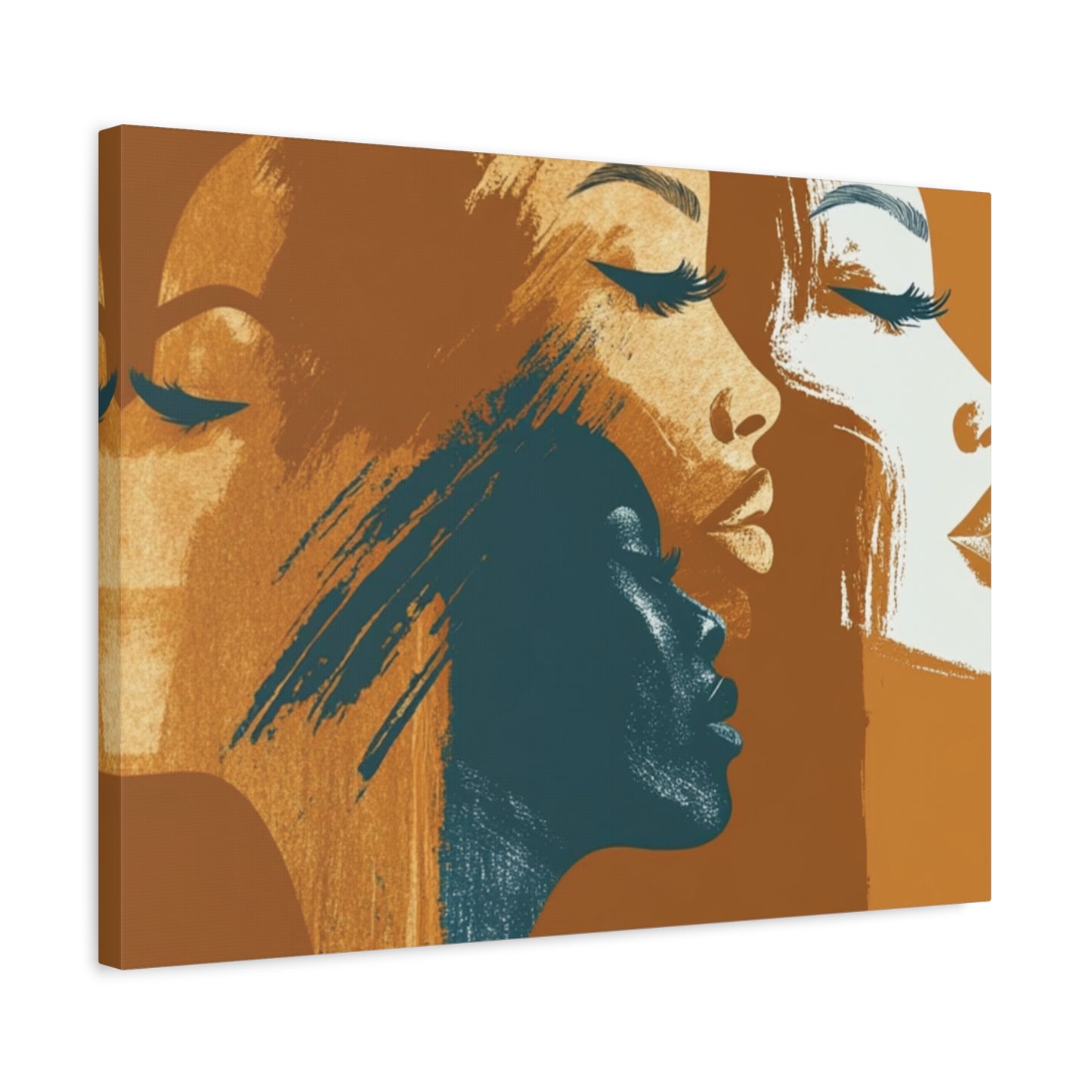 Abstract Faces Wall Art - Matte Canvas Print for Home Decor