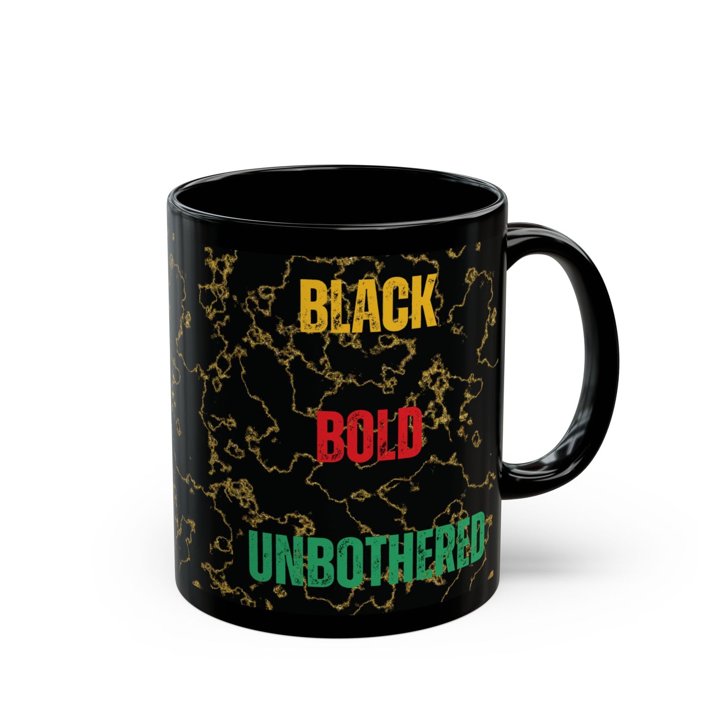 Black Bold Unbothered Mug - Inspirational Coffee Cup for Motivational Immersion, Gift for Friends, Office Decor, Self-Care, Affirmation
