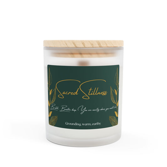 Sacred Stillness Candle - 11oz Aromatherapy Glass Candle for Calmness & Grounding