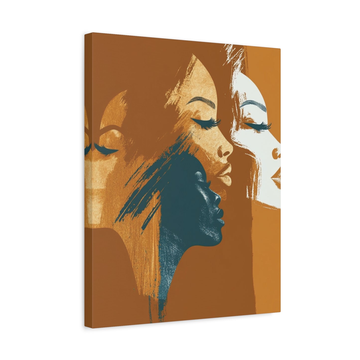 Abstract Faces Wall Art - Matte Canvas Print for Home Decor