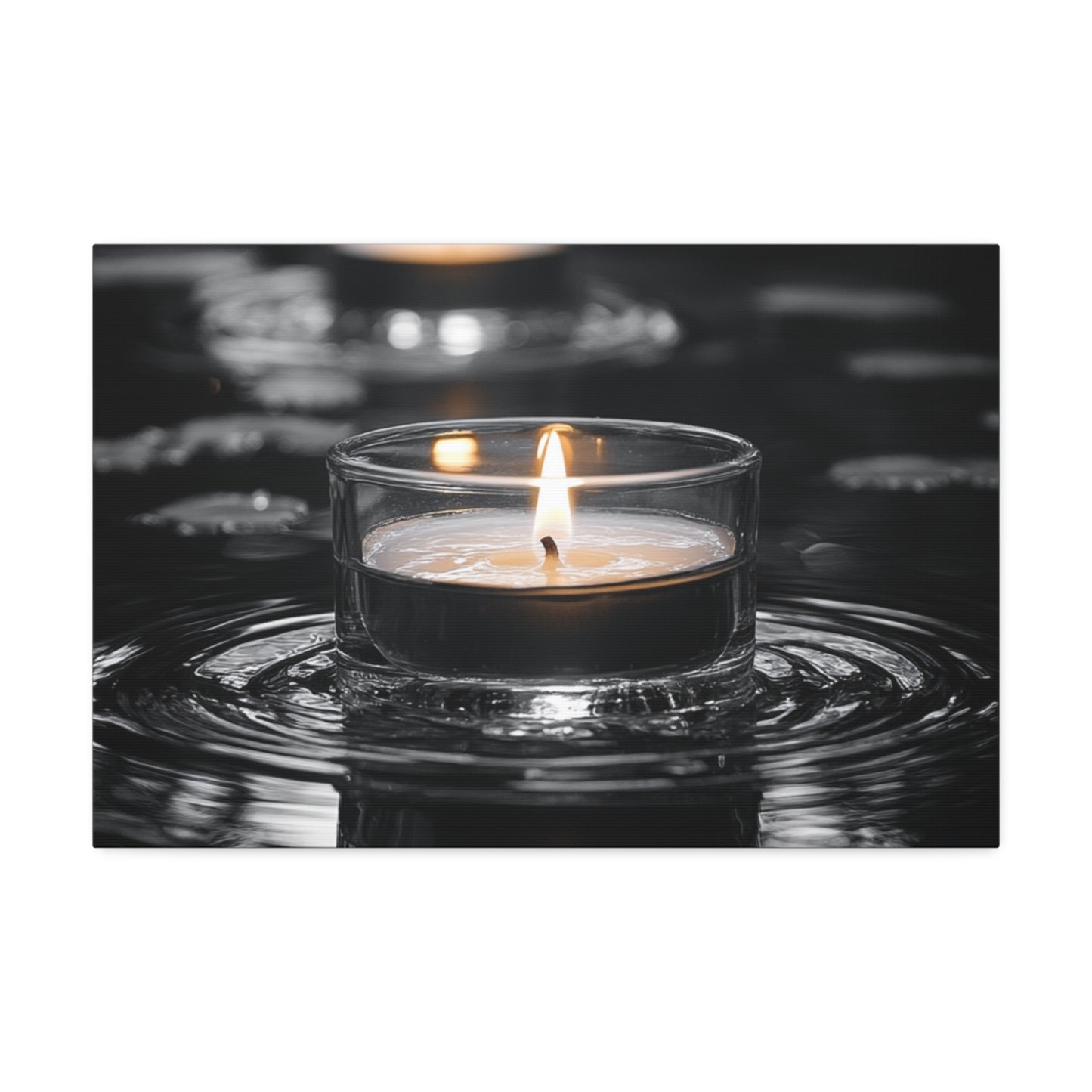 Canvas Print Zen Garden Candles