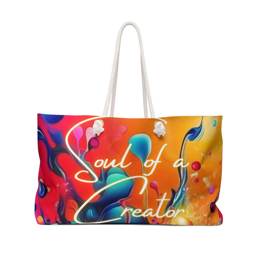 Colorful Soul of a Creator Weekender Bag - Perfect for Artists & Creative Souls