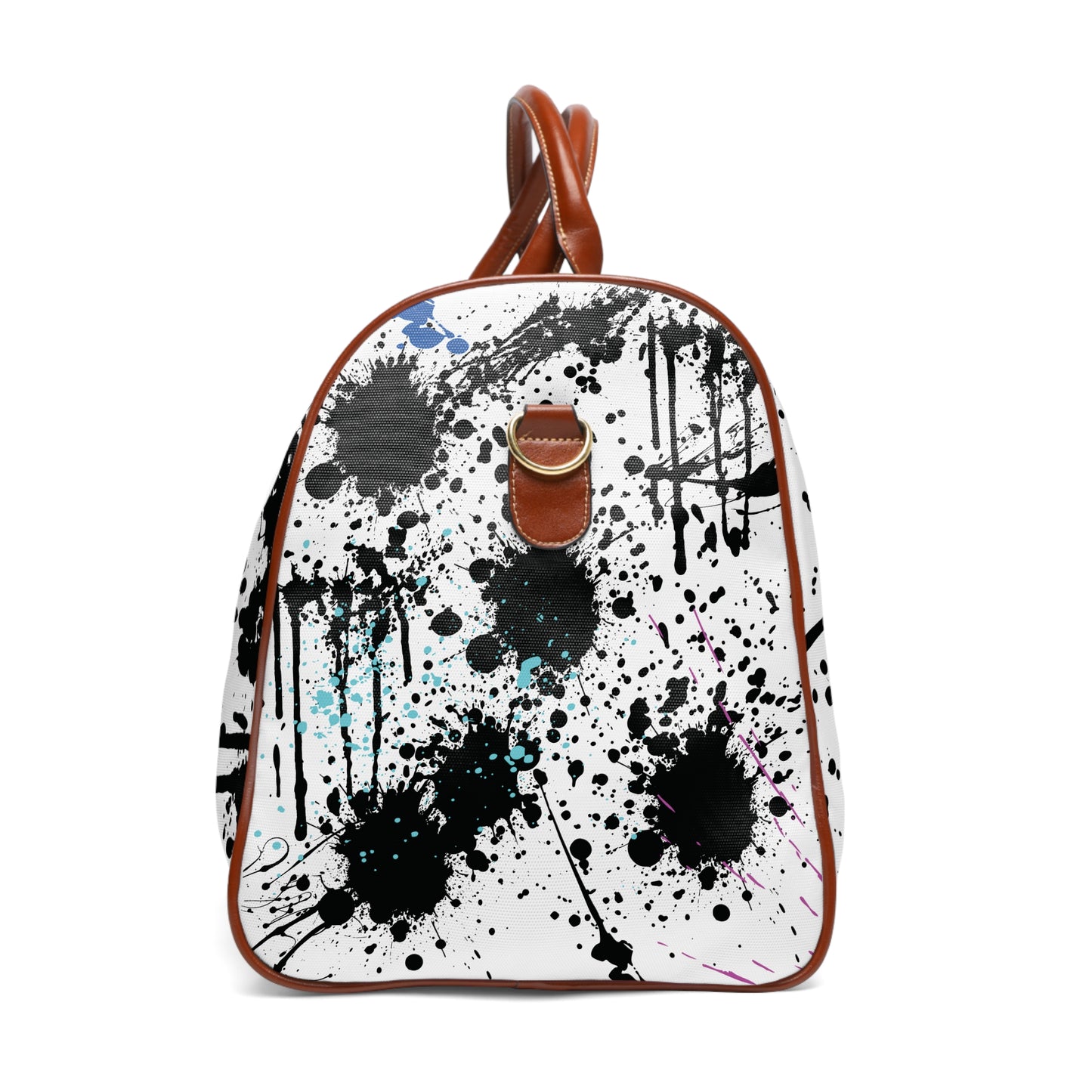 Travel Bag - Black Paint Splatter Design