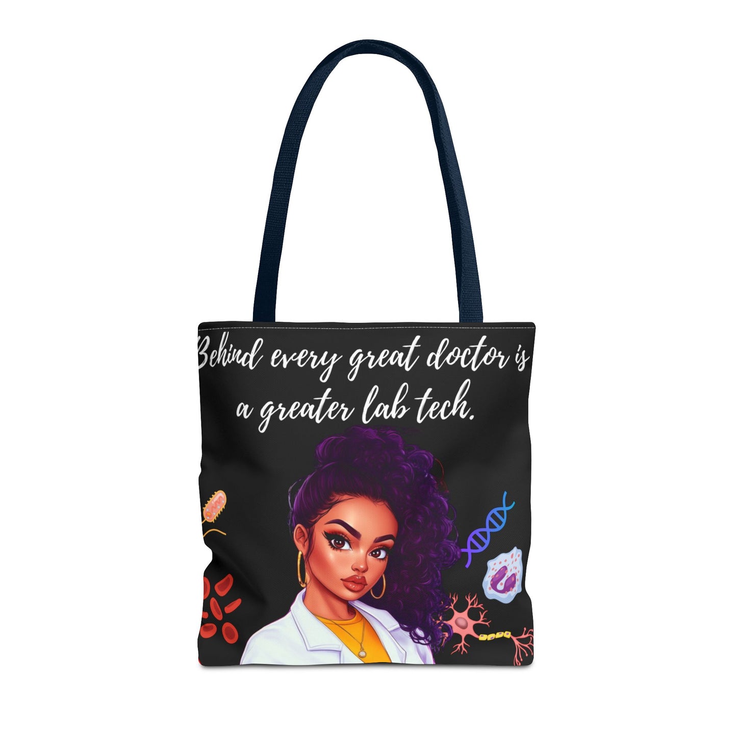 Copy of Scientist Tote Bag - Black Woman Medical Laboratory Design