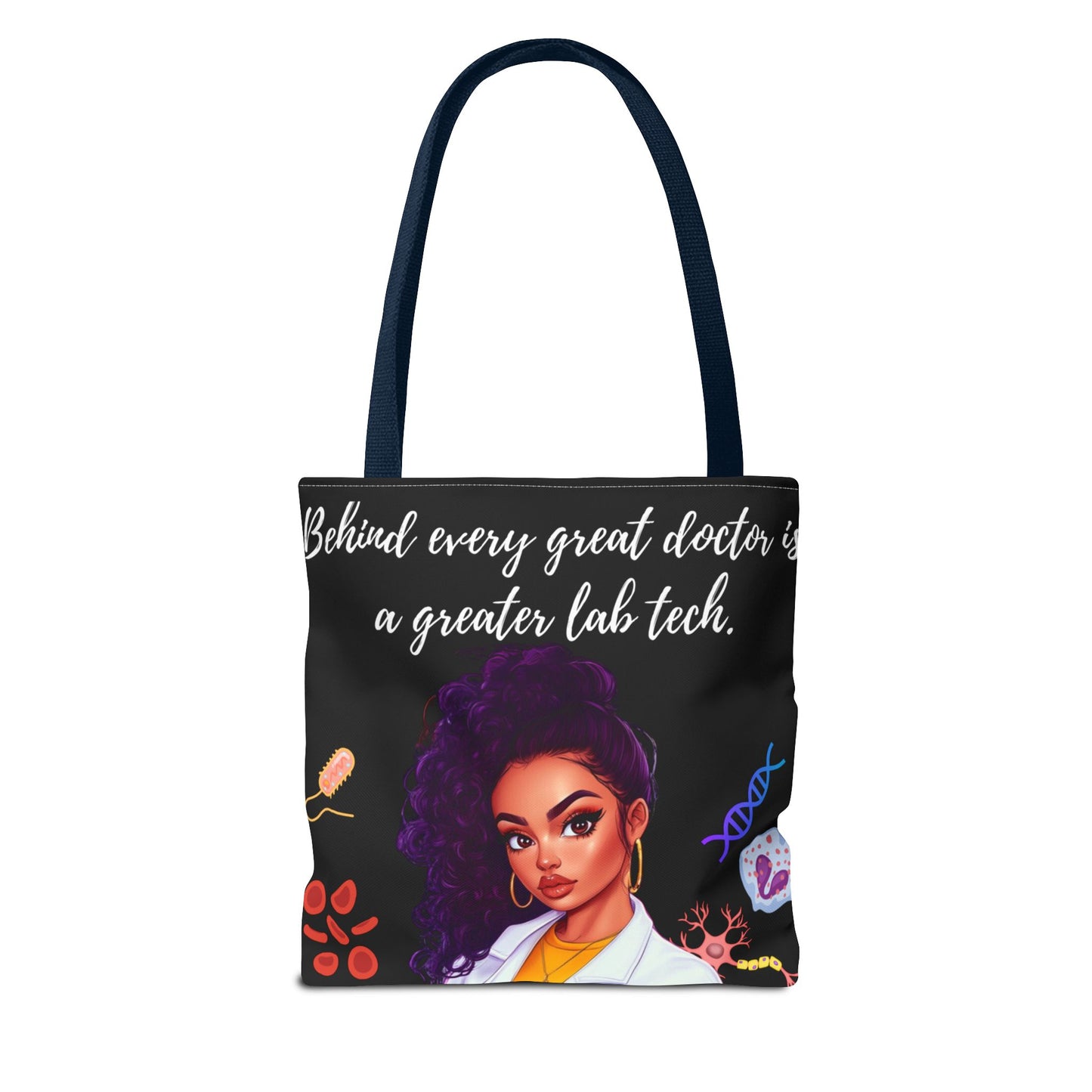 Copy of Scientist Tote Bag - Black Woman Medical Laboratory Design