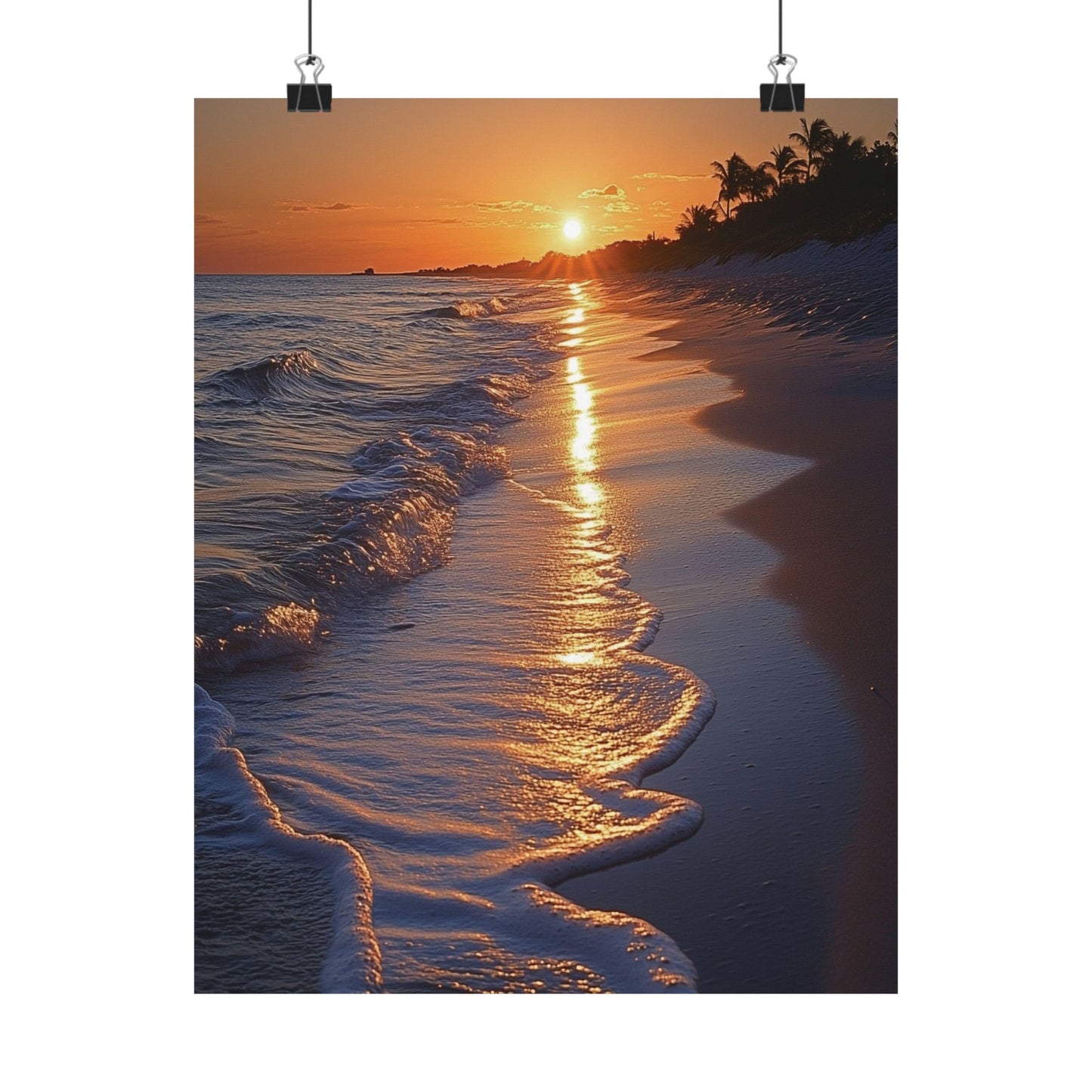Beach Sunset Matte Poster