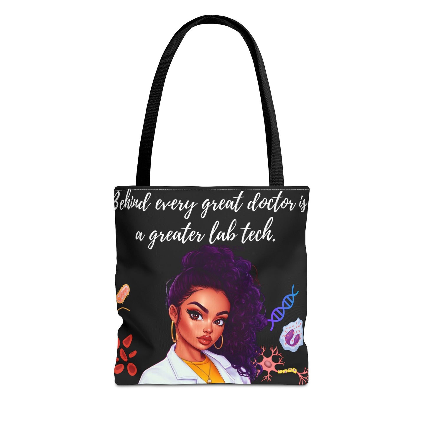 Copy of Scientist Tote Bag - Black Woman Medical Laboratory Design