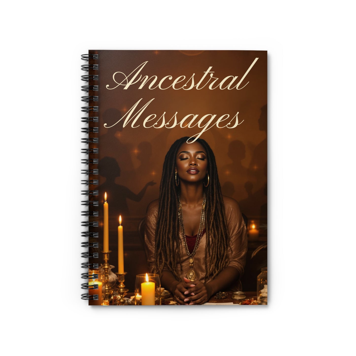 Ancestral Messages Spiral Notebook - Writing Journal, Gratitude Journal, Spiritual Gift, Inspirational Notepad, Creative Thinking