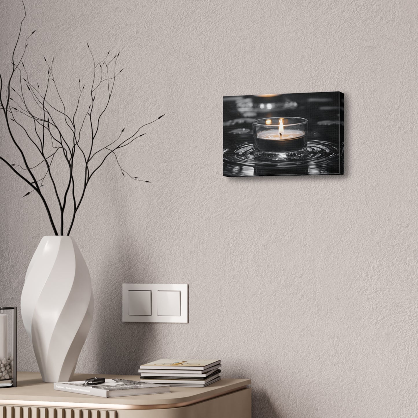 Canvas Print Zen Garden Candles