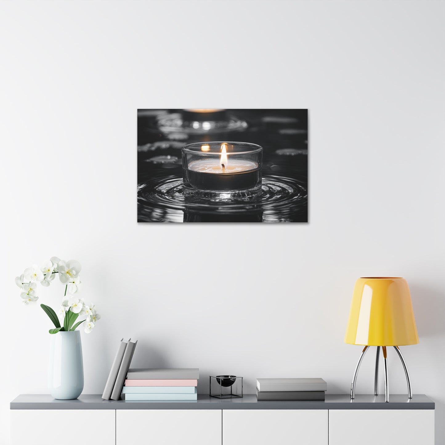 Canvas Print Zen Garden Candles