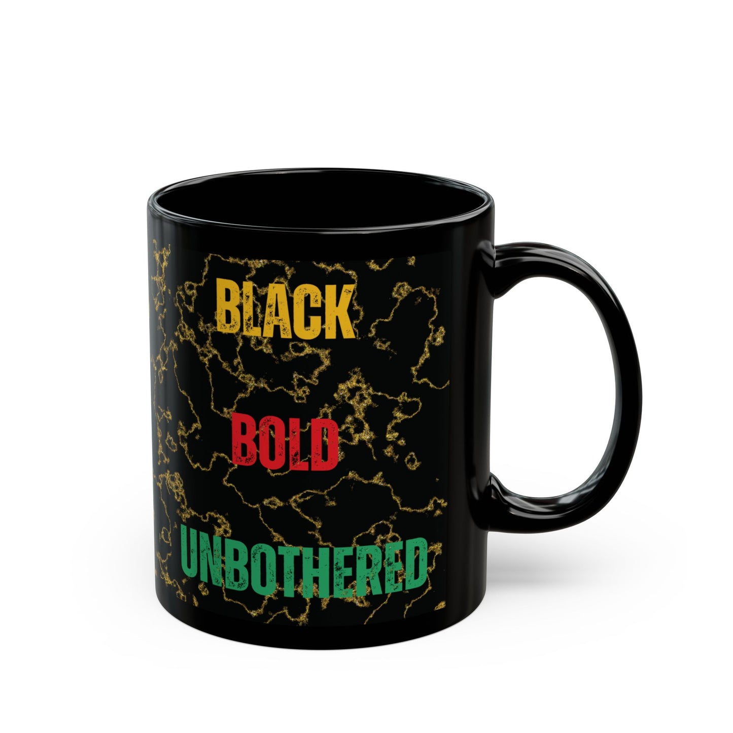 Black Bold Unbothered Mug - Inspirational Coffee Cup for Motivational Immersion, Gift for Friends, Office Decor, Self-Care, Affirmation